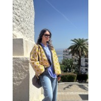 SURCHEMISE MAXI WAX YELLOW FLOWER