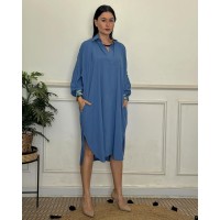 ROBE CHEMISE BLEUE 