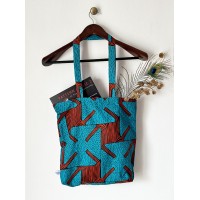 TOT BAG EN WAX BLUE AFRICA 